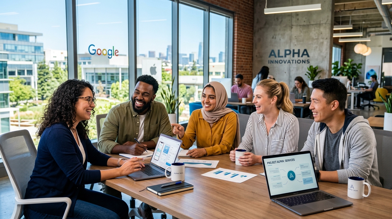 Agnoscisit Team collaborating in a startup office